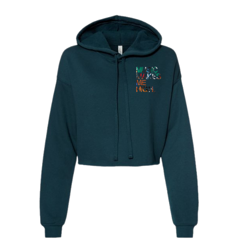 MMMH Cropped Hoodie: Atlantic | Graffiti