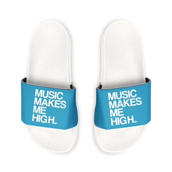 MMMH Unisex Slides: Turquoise/White | White