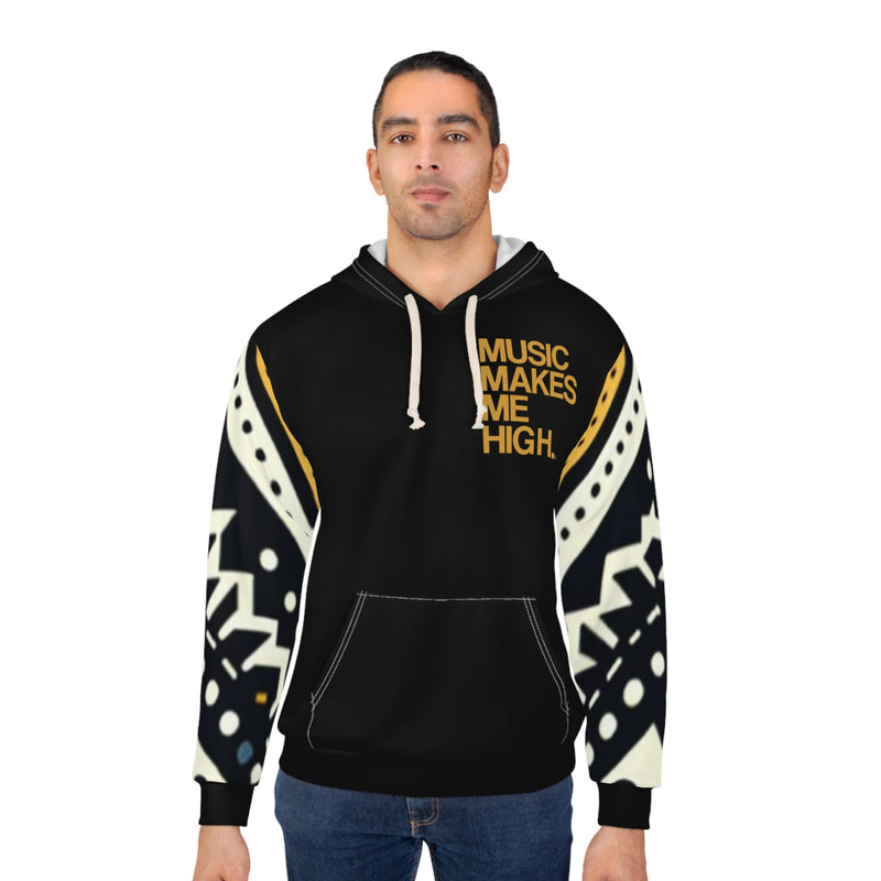 MMMH Unisex Hoodie: Black Abstract/Black | Gold