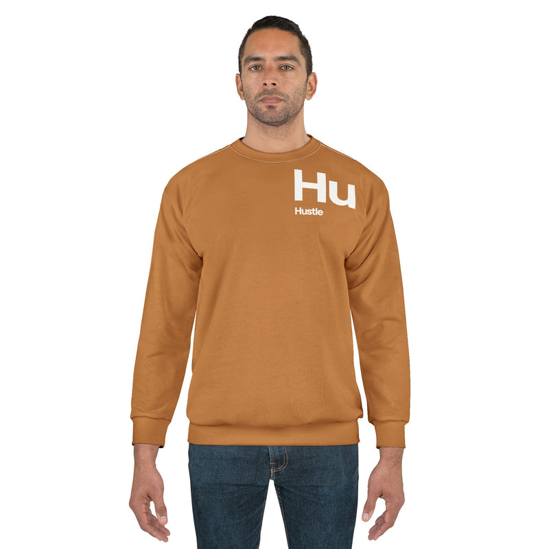 NOVL Unisex Sweatshirt: Hustle White | Light Brown