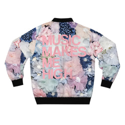 MMMH Unisex Bomber Jacket: Flowers | Light Pink