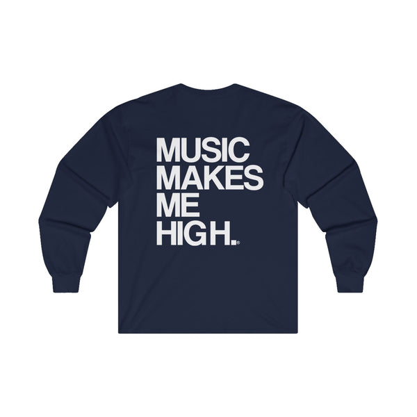 MMMH Unisex Long Sleeve Tee: Navy | White