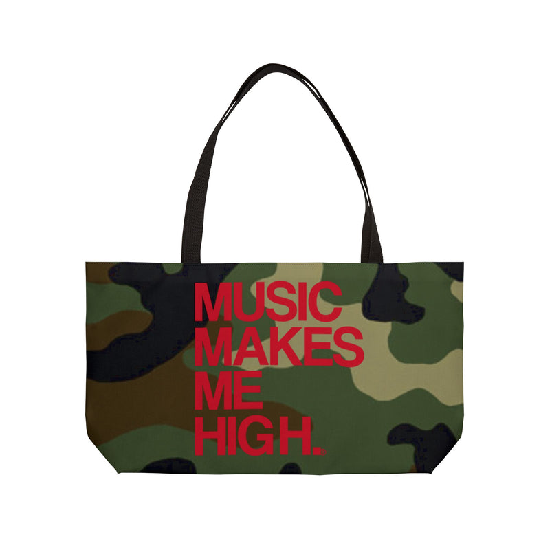 MMMH Weekender Bag (Black Handle): Camo | Red