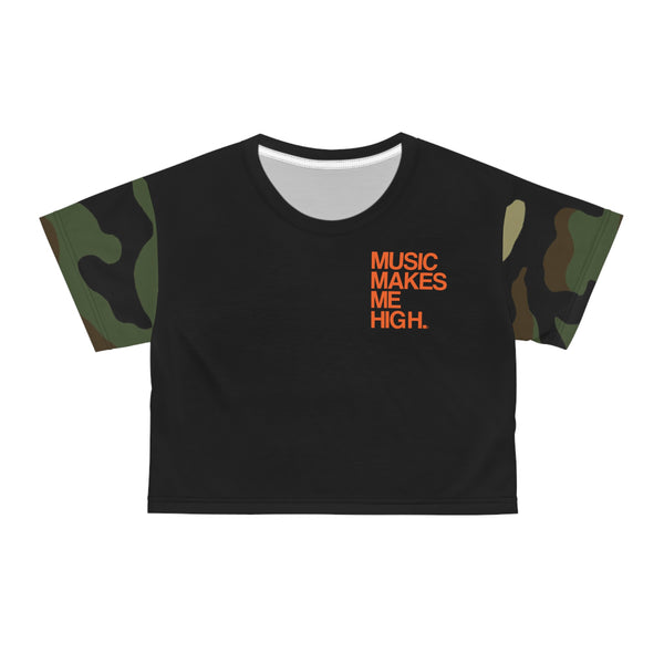 MMMH Cropped Top: Camo/Black | Orange