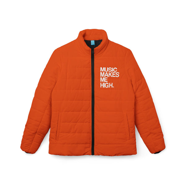 MMMH Women’s Puffer Jacket: Orange | White