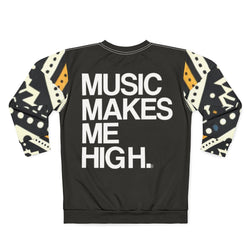 MMMH Unisex Sweatshirt: Black Abstract/Black | White