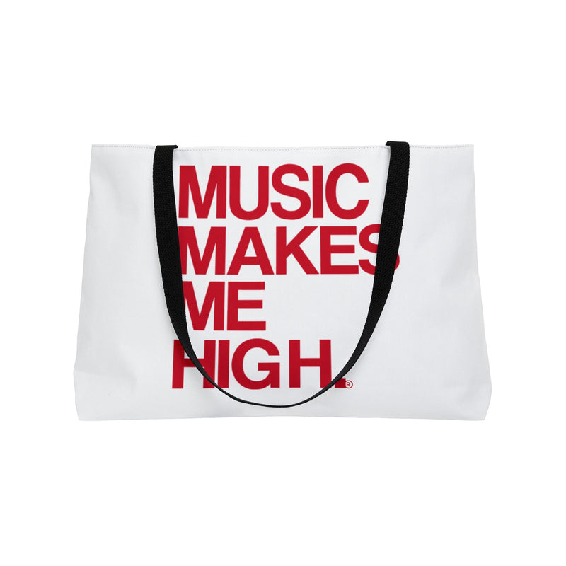 MMMH Weekender Bag (Black Handle): White | Red