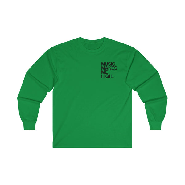 MMMH Unisex Long Sleeve Tee: Irish Green | Black