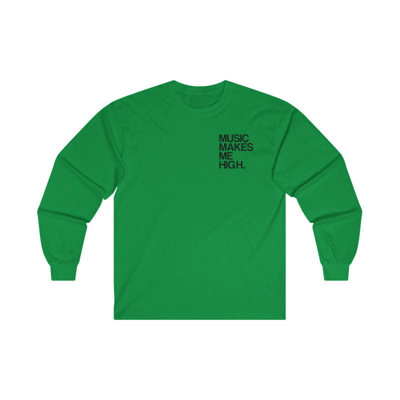 MMMH Unisex Long Sleeve Tee: Irish Green | Black Lettering