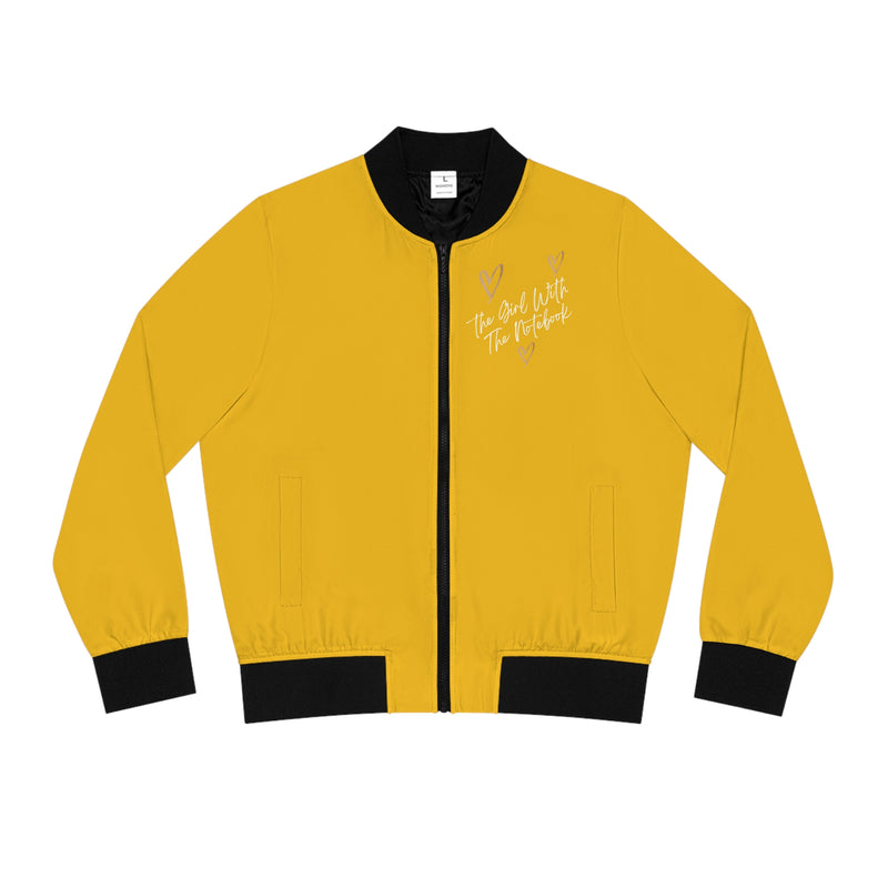 TGWTN Women's Bomber Jacket: Brown/White | Yellow