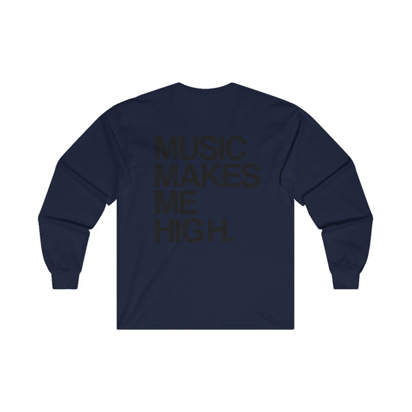 MMMH Unisex Long Sleeve Tee: Navy | Black Lettering