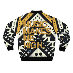 MMMH Unisex Bomber Jacket: Black Abstract | Gold