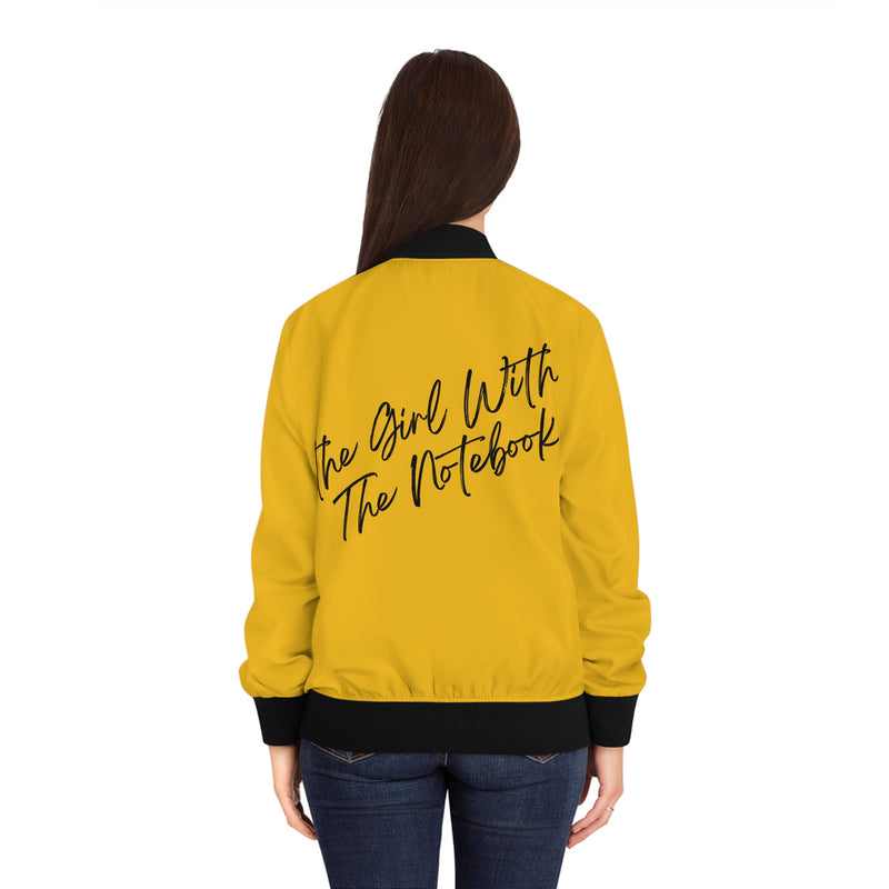 TGWTN Women's Bomber Jacket: Black | Yellow