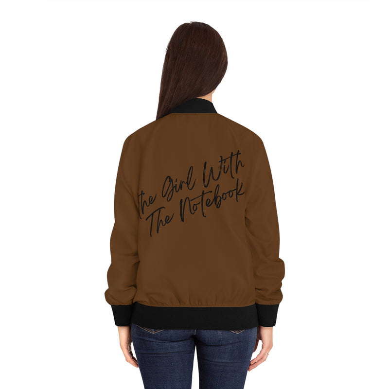 TGWTN Women's Bomber Jacket: Black | Brown