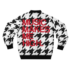 MMMH Unisex Bomber Jacket: Houndstooth | Red