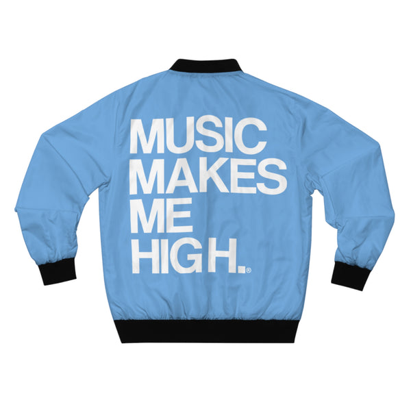 MMMH Unisex Bomber Jacket: Light Blue | White