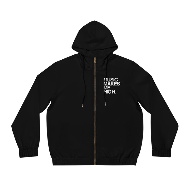 MMMH Unisex Zip Hoodie: Black | White