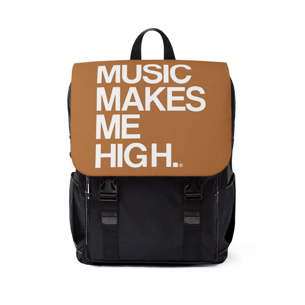 MMMH Backpack: Light Brown | White Lettering