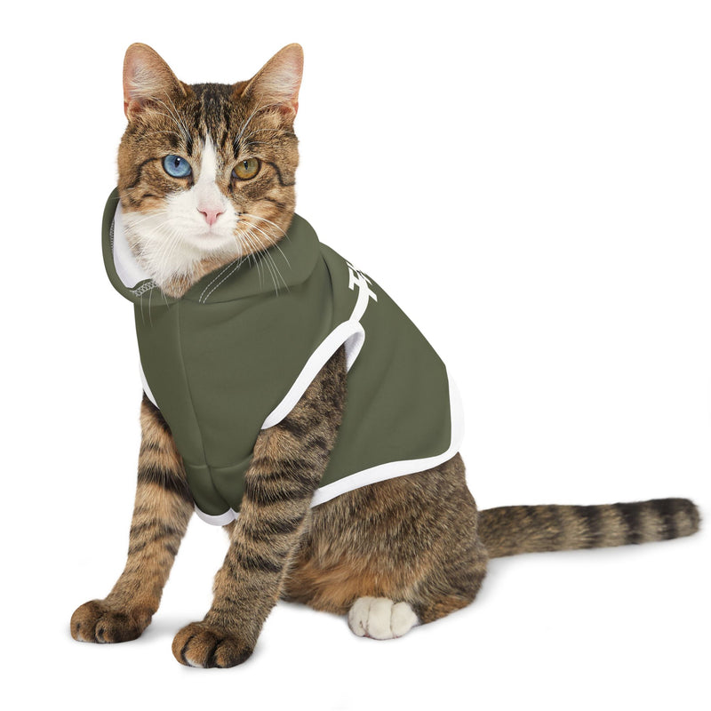 IJTT Pet Hoodie: AT Strike White | Military Green