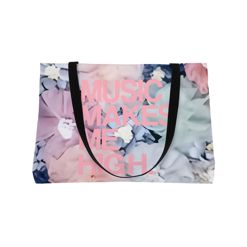 MMMH Weekender Bag (Black Handle): Flowers | Light Pink