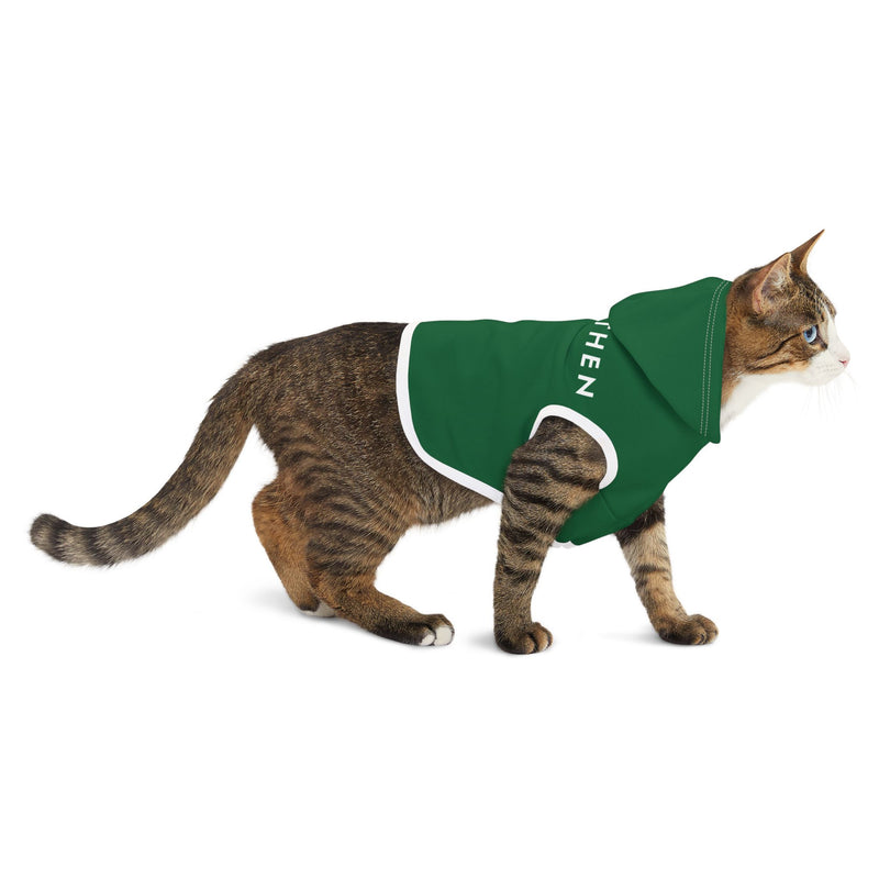 IJTT Pet Hoodie: AT Slash White | Kelly Green