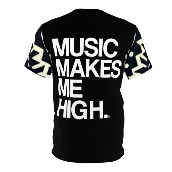 MMMH Unisex T-Shirt: Black Abstract/Black | White