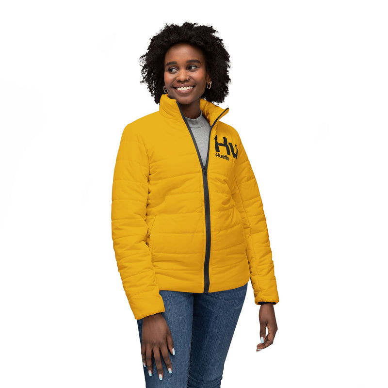 NOVL Women’s Puffer Jacket: Hustle Black | Yellow