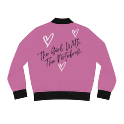 TGWTN Women's Bomber Jacket: White/Black | Light Pink