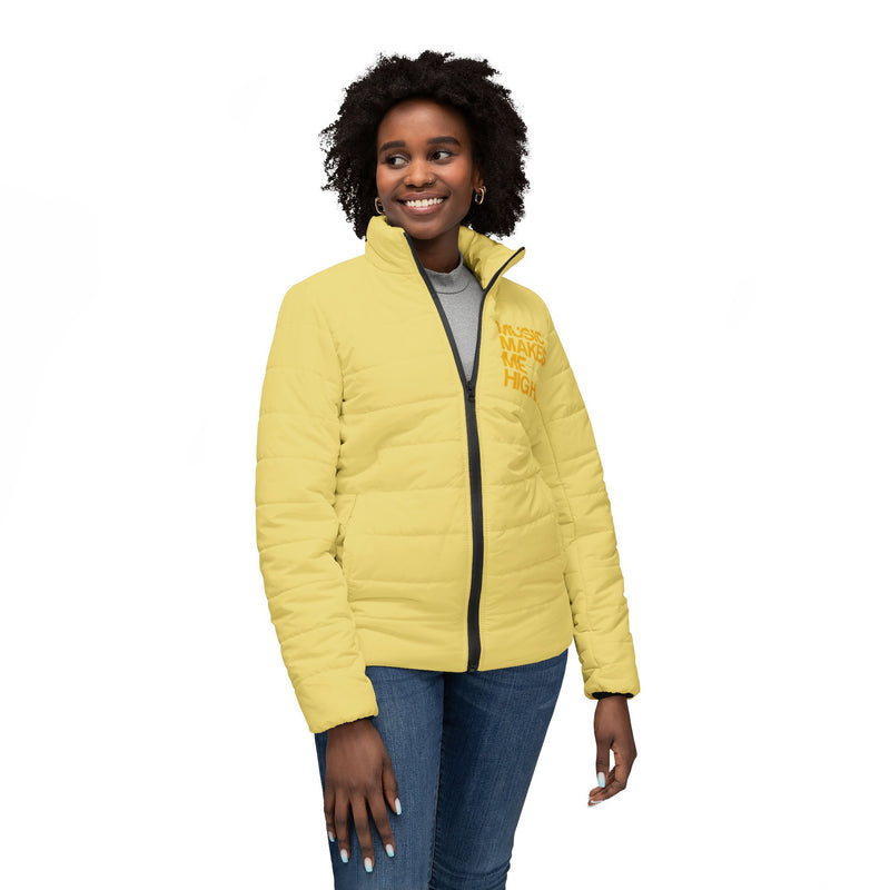 MMMH Women’s Puffer Jacket: Light Yellow | Yellow