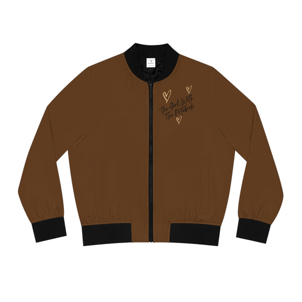 TGWTN Women's Bomber Jacket: Brown/Black | Brown