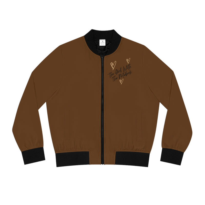 TGWTN Women's Bomber Jacket: Brown/Black | Brown