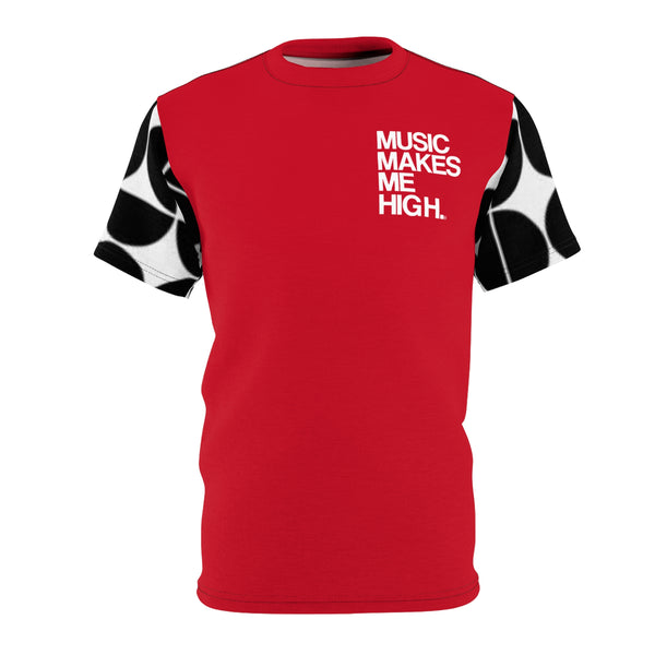 MMMH Unisex T-Shirt: Black Geo/Red | White