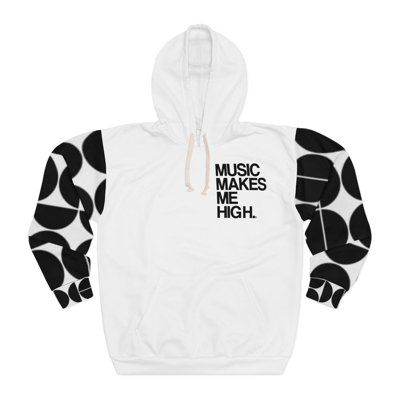 MMMH Unisex Hoodie: Black Geo/White | Black