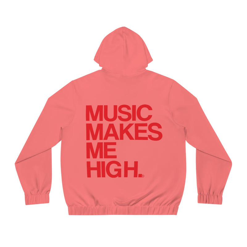 MMMH Unisex Zip Hoodie: Light Red | Red