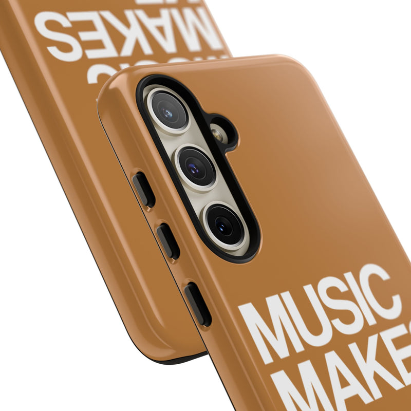 MMMH Classic Phone Case: Light Brown | White