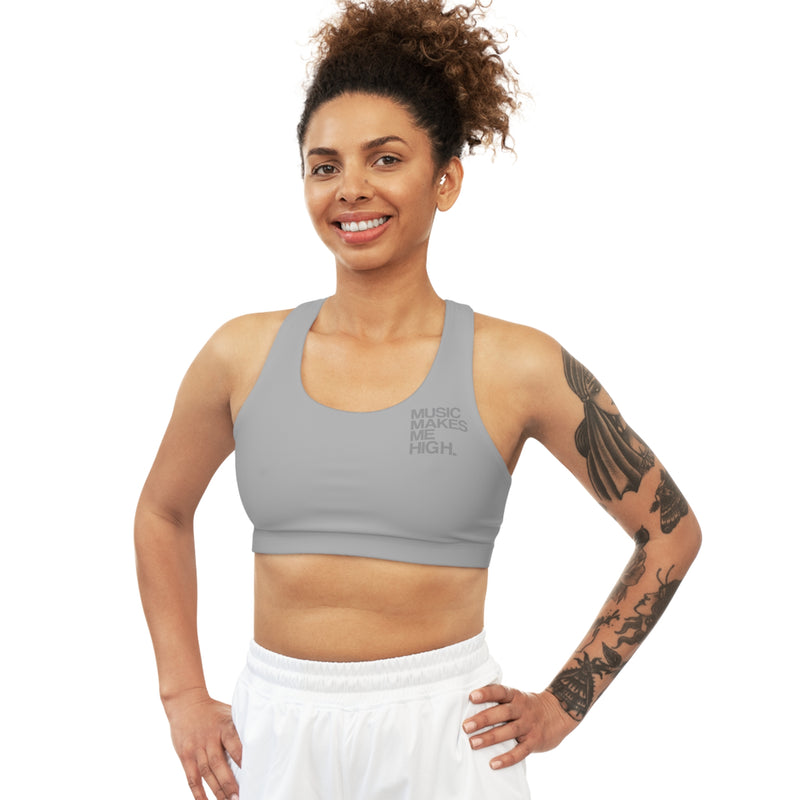 MMMH Sports Bra: Light Grey | Grey