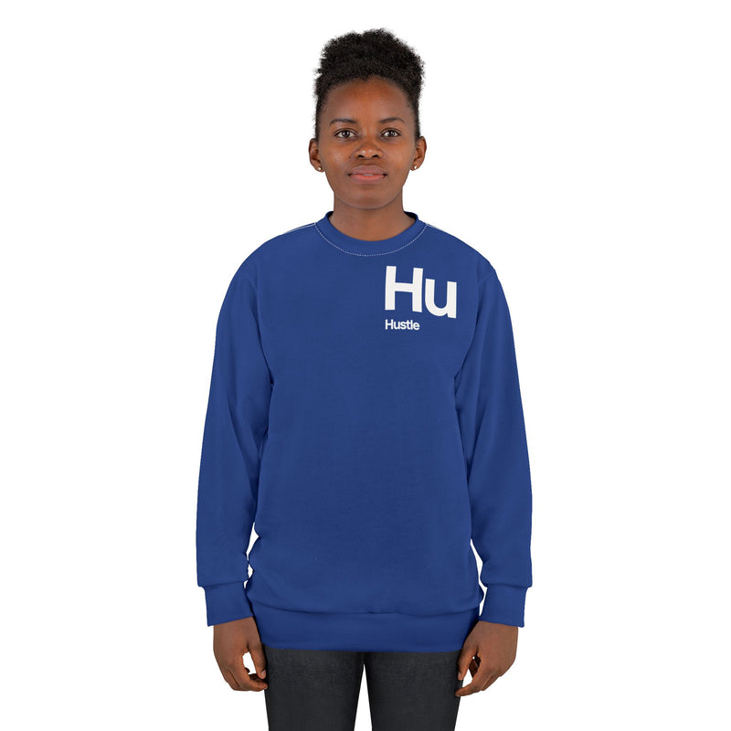 NOVL Unisex Sweatshirt: Hustle White | Dark Blue