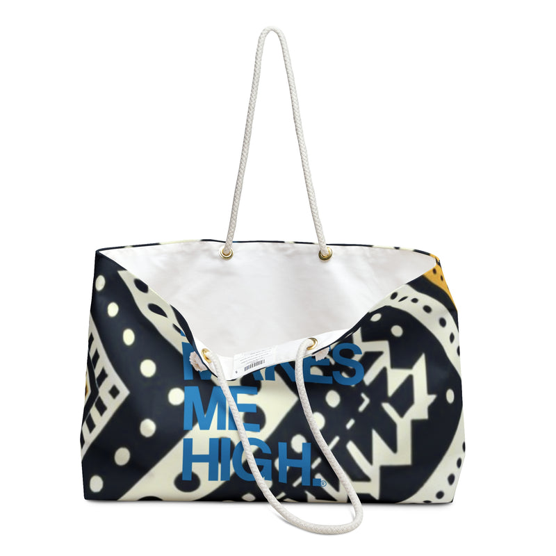 MMMH Weekender Bag (Rope Handle): Black Abstract | Blue