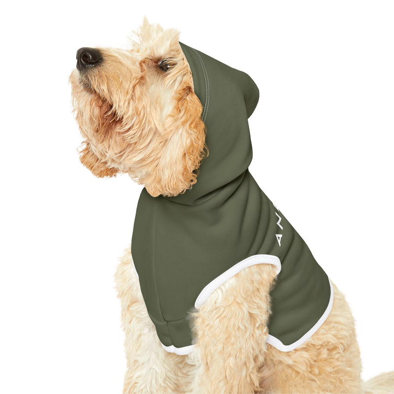 IJTT Pet Hoodie: AT Slash White | Military Green