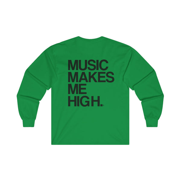 MMMH Unisex Long Sleeve Tee: Irish Green | Black Lettering