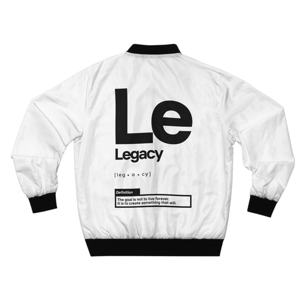 NOVL Unisex Bomber Jacket: Legacy White | Black