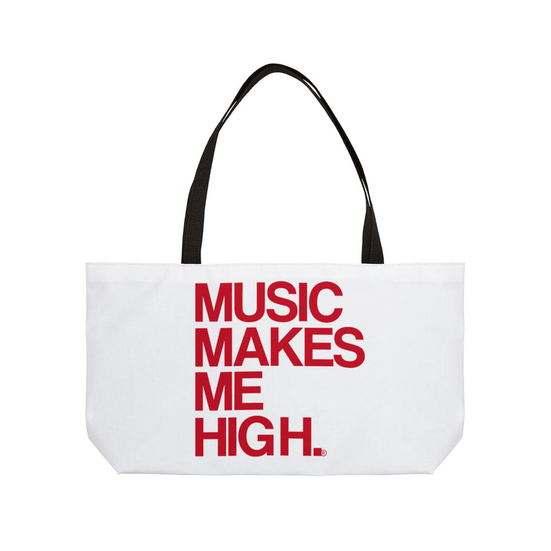 MMMH Weekender Bag (Black Handle): White | Red