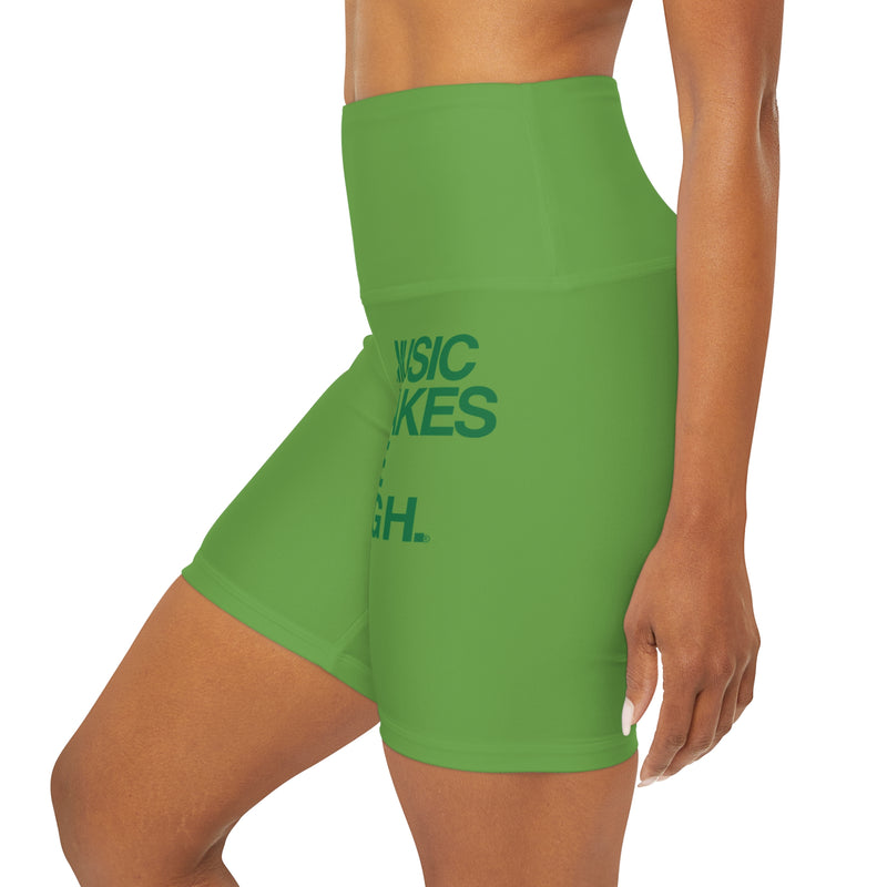 MMMH Yoga Shorts: Light Green | Green