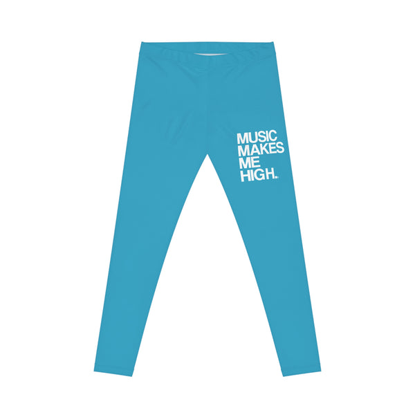 MMMH Leggings: Turquoise | White