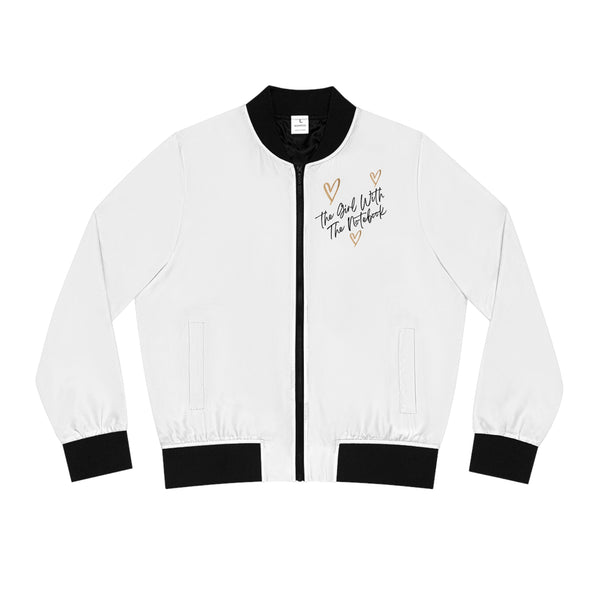 TGWTN Women's Bomber Jacket: Brown/Black | White