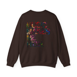 MMMH Unisex Sweatshirt: Dark Chocolate | Floral