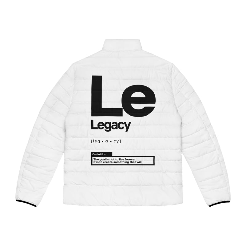 NOVL Men's Puffer Jacket: Legacy White | Black