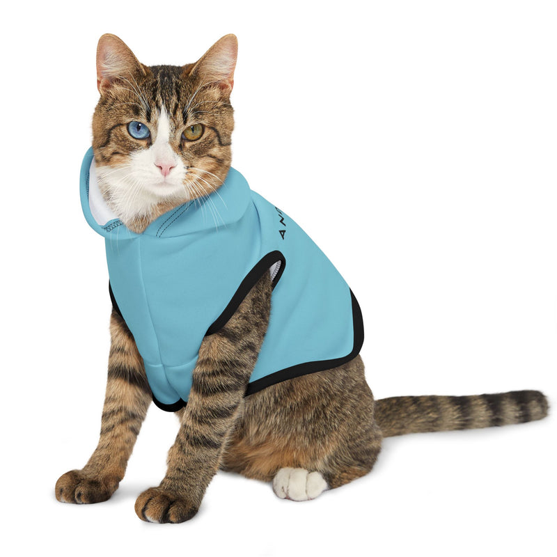 IJTT Pet Hoodie: AT Slash Black | Turquoise