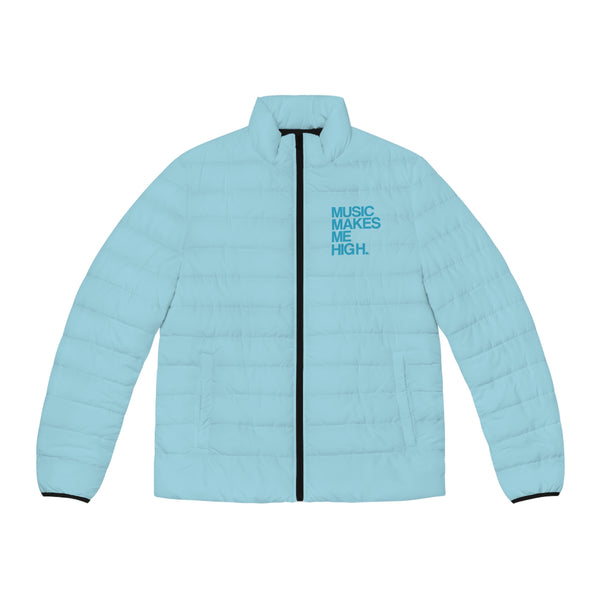 MMMH Men's Puffer Jacket: Light Turquoise | Turquoise