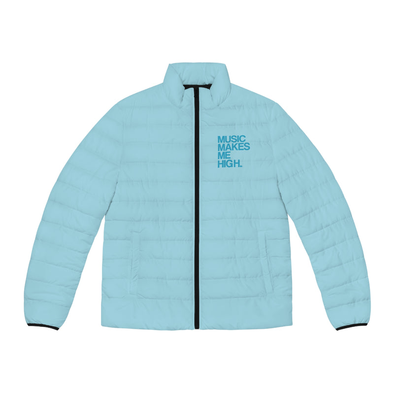 MMMH Men's Puffer Jacket: Light Turquoise | Turquoise